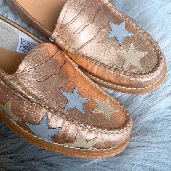 G.H. Bass & Co. NEW Penny Stardom Weejuns 5 Gold - Picture 2 of 9